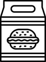 diseño de icono creativo de bolsa de almuerzo vector