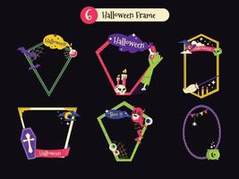 Cute Halloween Frame Element vector