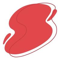 Red abstract shape stain. Vector stain. Decorative abstract element.