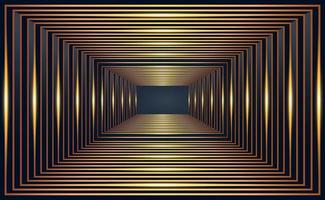golden rectangle line background design vector