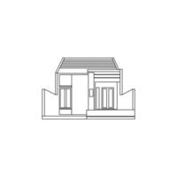 house front view simple design vector design illustrator