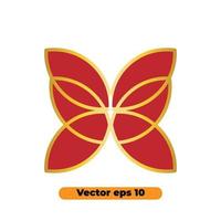 butterfly golden symbol illustrator design. Abstract icon can be used for logos vector