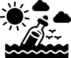 Message In A Bottle Creative Icon Design vector