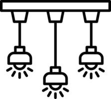 diseño de icono creativo de luz de techo vector