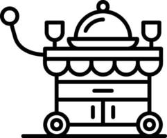 Food Cart Creative Icon Design vector