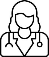 diseño de icono creativo de doctora vector