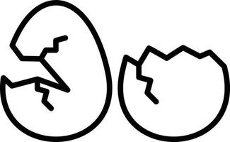 diseño de icono creativo de huevos rotos vector