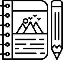 diseño de icono creativo de cuaderno de bocetos vector