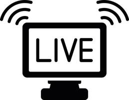 Live Streaming Creative Icon Design vector