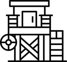 diseño de icono creativo de torre de salvavidas vector