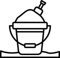 Sand Bucket Creative Icon Design vector