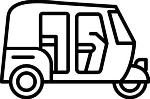 diseño de icono creativo de rickshaw vector