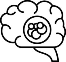 diseño de icono creativo de cáncer de cerebro vector