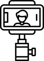 Selfie Stick Creative Icon Design vector