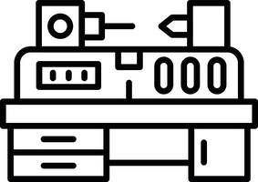 Lathe Machine Creative Icon Design vector