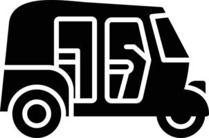 diseño de icono creativo de rickshaw vector