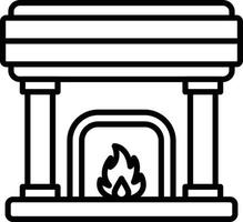 Fireplace Creative Icon Design vector