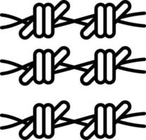 Barbed Wire Creative Icon Design vector