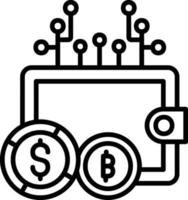 Cryptowallet Creative Icon Design vector