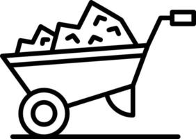 Wheelbarrow Creative Icon Design vector