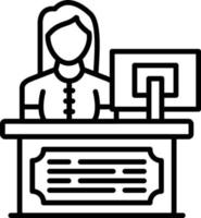 Receptionist Creative Icon Design vector