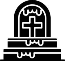 diseño de icono creativo de cementerio vector