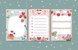 Valentine Journal Template vector