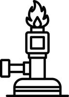 Bunsen Burner Creative Icon Design vector