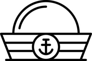 diseño de icono creativo de sombrero de marinero vector