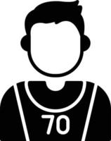 diseño de icono creativo de jugador de baloncesto vector