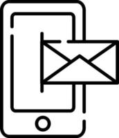 diseño de icono creativo de correo electrónico móvil vector