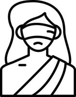 Lady Justice Creative Icon Design vector