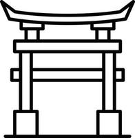 diseño de icono creativo de puerta torii vector