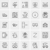 25 iconos de negocios universales vector ilustración de icono creativo para usar en proyectos relacionados con la web y dispositivos móviles