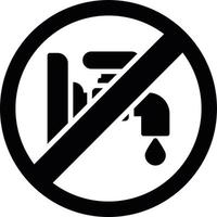 Dont Waste Water Creative Icon Design vector