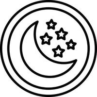 Night Creative Icon Design vector