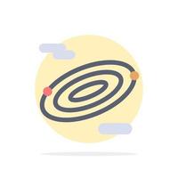 Rotation Science Space Abstract Circle Background Flat color Icon vector