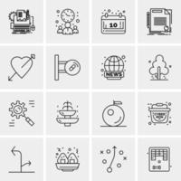 16 iconos universales de negocios vector ilustración de icono creativo para usar en proyectos relacionados con la web y dispositivos móviles