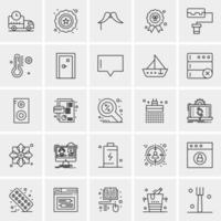 25 iconos de negocios universales vector ilustración de icono creativo para usar en proyectos relacionados con la web y dispositivos móviles