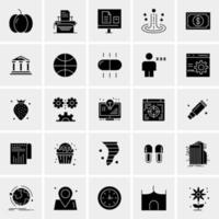 25 iconos de negocios universales vector ilustración de icono creativo para usar en proyectos relacionados con la web y dispositivos móviles