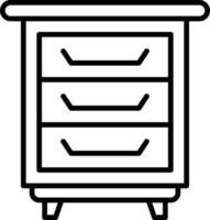 Bedside Table Creative Icon Design vector