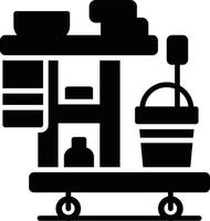 Cleaning Cart Creative Icon Design vector