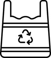 diseño de icono creativo de bolsa de plástico reciclada vector