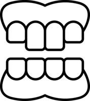 diseño de icono creativo de dentadura postiza vector