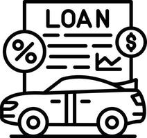 Car Loan Creative Icon Design vector