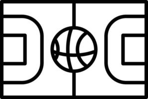 diseño de icono creativo de cancha de baloncesto vector