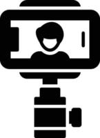 Selfie Stick Creative Icon Design vector