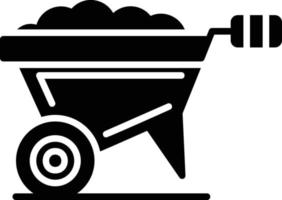 Wheel Barrow Creative Icon Design vector