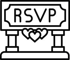 diseño de icono creativo rsvp vector