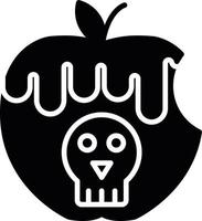 diseño de icono creativo de manzana envenenada vector